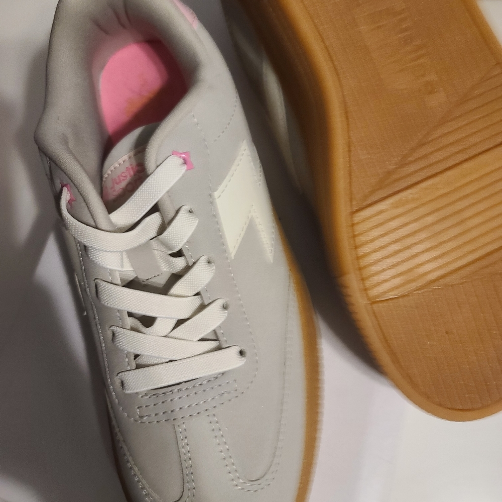 Justice White and Pink Athletic Shoes - Picture 5 of 6